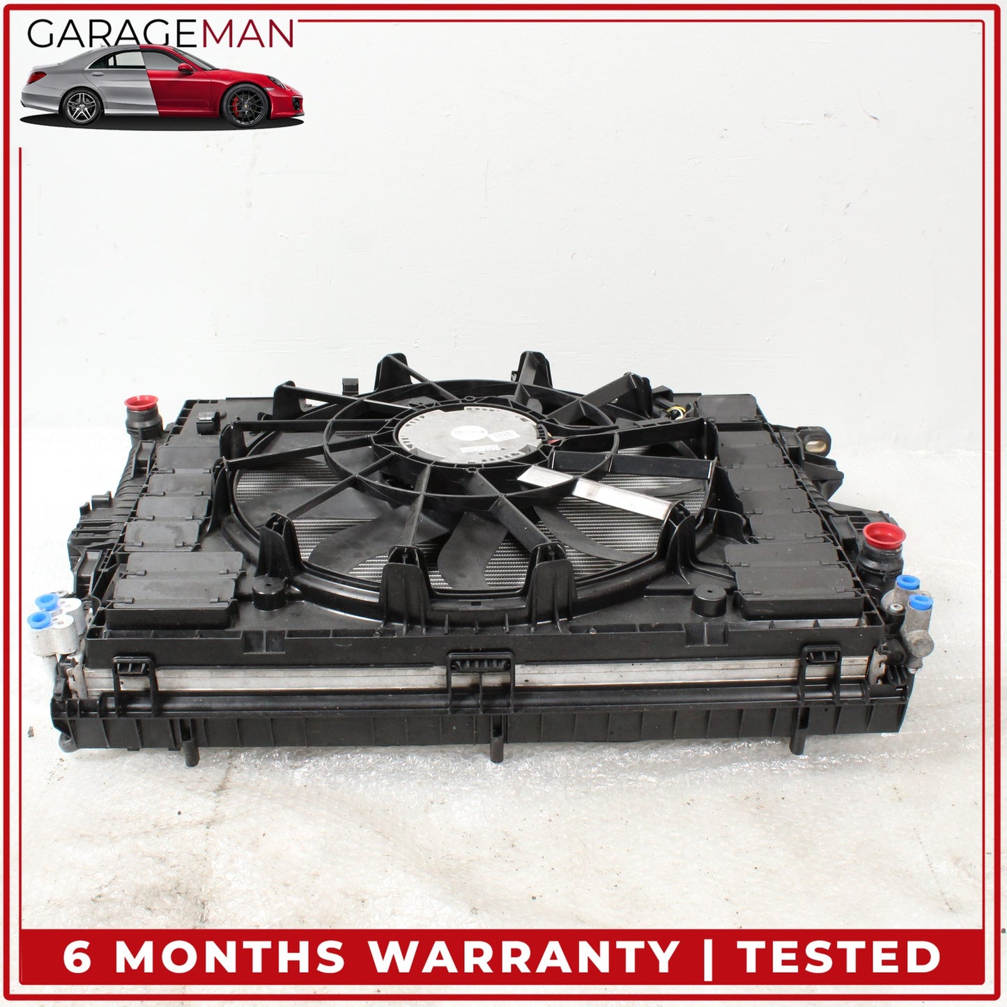 2011-2018 Porsche Cayenne 958 Engine Radiator Cooling Fan Motor A/C Condenser Assy 7P0121207A