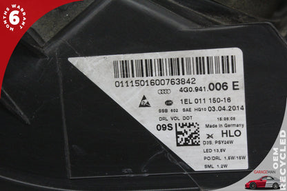 2012-2015 Audi A6 S6 Front Right Passenger Side Xenon Head Light Lamp Tinted OEM