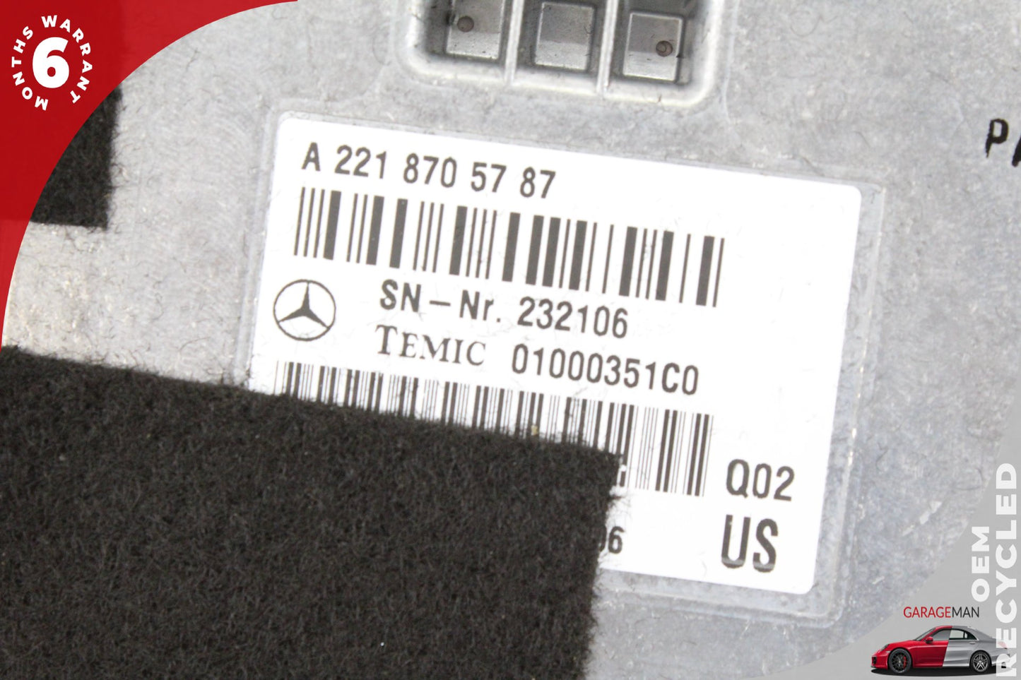 07-14 Mercedes-Benz S550 W221 Voice Control Module 2218705787 Genuine