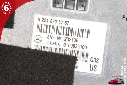 07-14 Mercedes-Benz S550 W221 Voice Control Module 2218705787 Genuine
