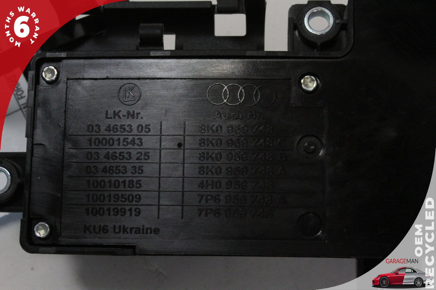 2008-2020 Audi SQ5 S4 S5 Q5 Front Right Seat Adjustment Switch 8K0959748 OEM