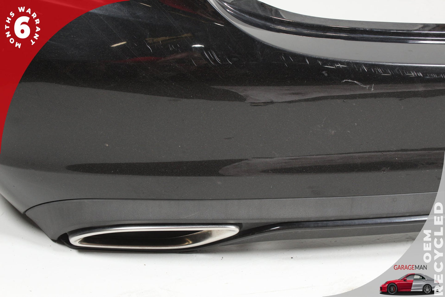 2015-2018 Mercedes W205 C300 Sedan Base Rear Bumper Cover Black 2058800347 OEM