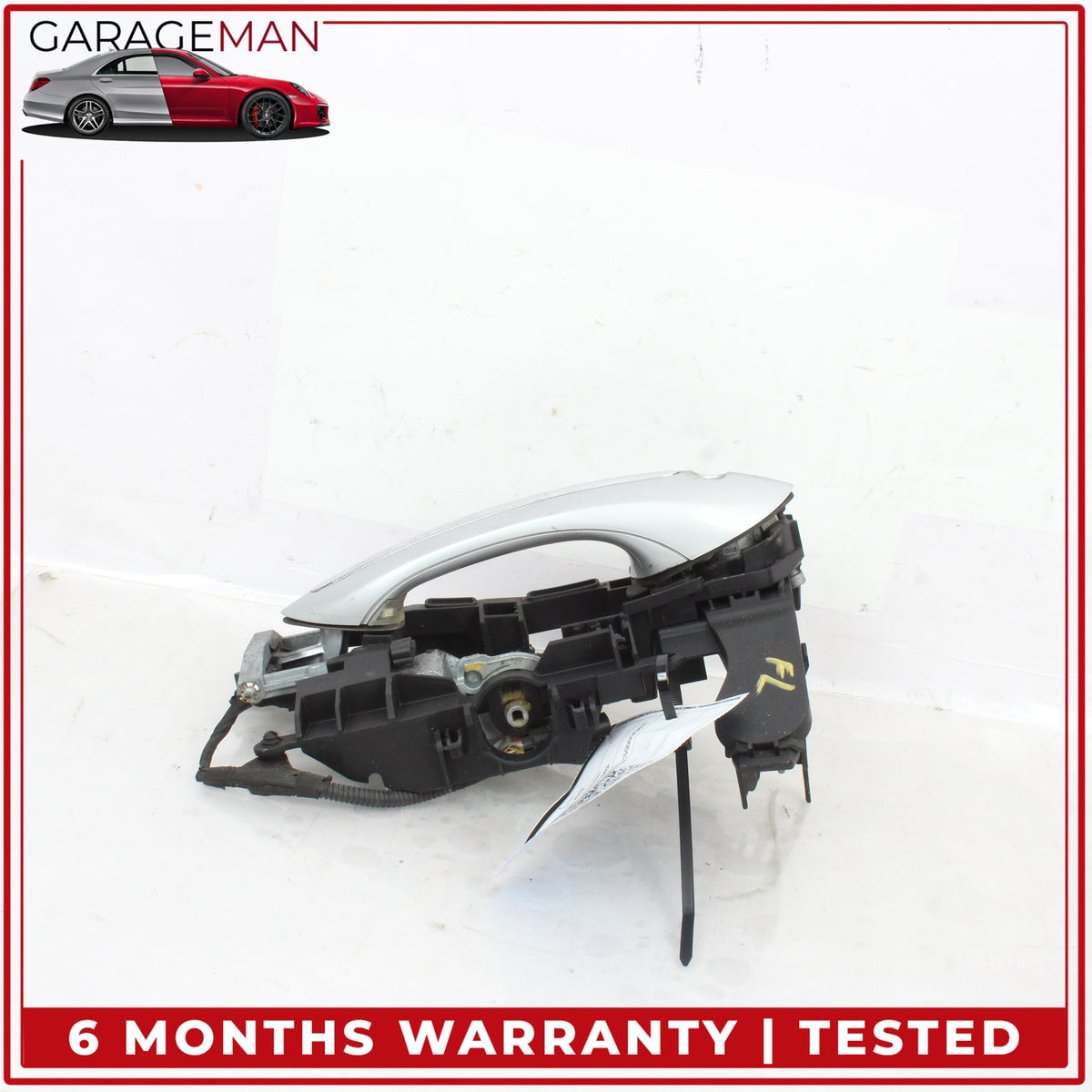 2009-2019 BMW 740i F01 Front Left Side Exterior Door Handle Silver Metallic OEM