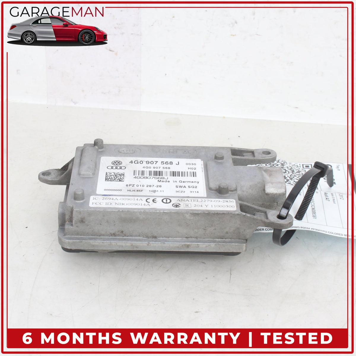 2012-2018 Audi A7 Rear Right Lane Assist Blind Spot Radar Sensor 4G0907568J OEM