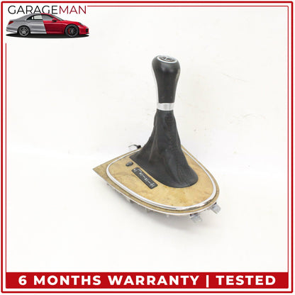 2007-2009 Mercedes W211 E350 Shift Shifter Knob Boot Cover Bezel Trim Wood OEM