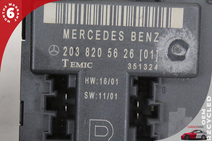01-07 Mercedes-Benz C240 W203 Right Front Door Control Module 2038205626
