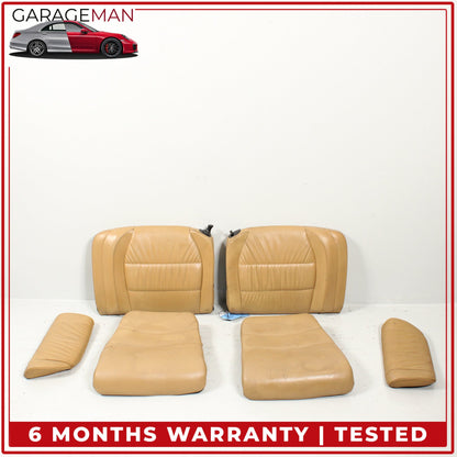 1999-2005 Porsche 911 996 Rear Upper and Lower Seat Cushion Beige Set OEM