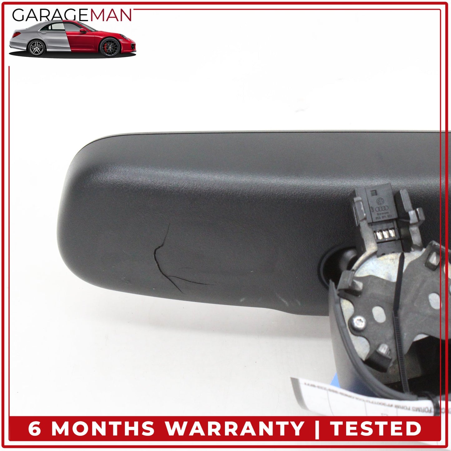2012-2018 Audi A6 Front Upper Windshield Rear View Mirror Black 8T0857511 OEM