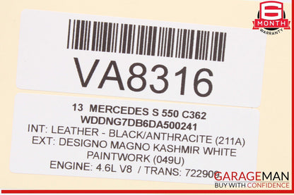 07-14 Mercedes W221 S550 Front Right Side Dash Dashboard Airbag Air Bag OEM