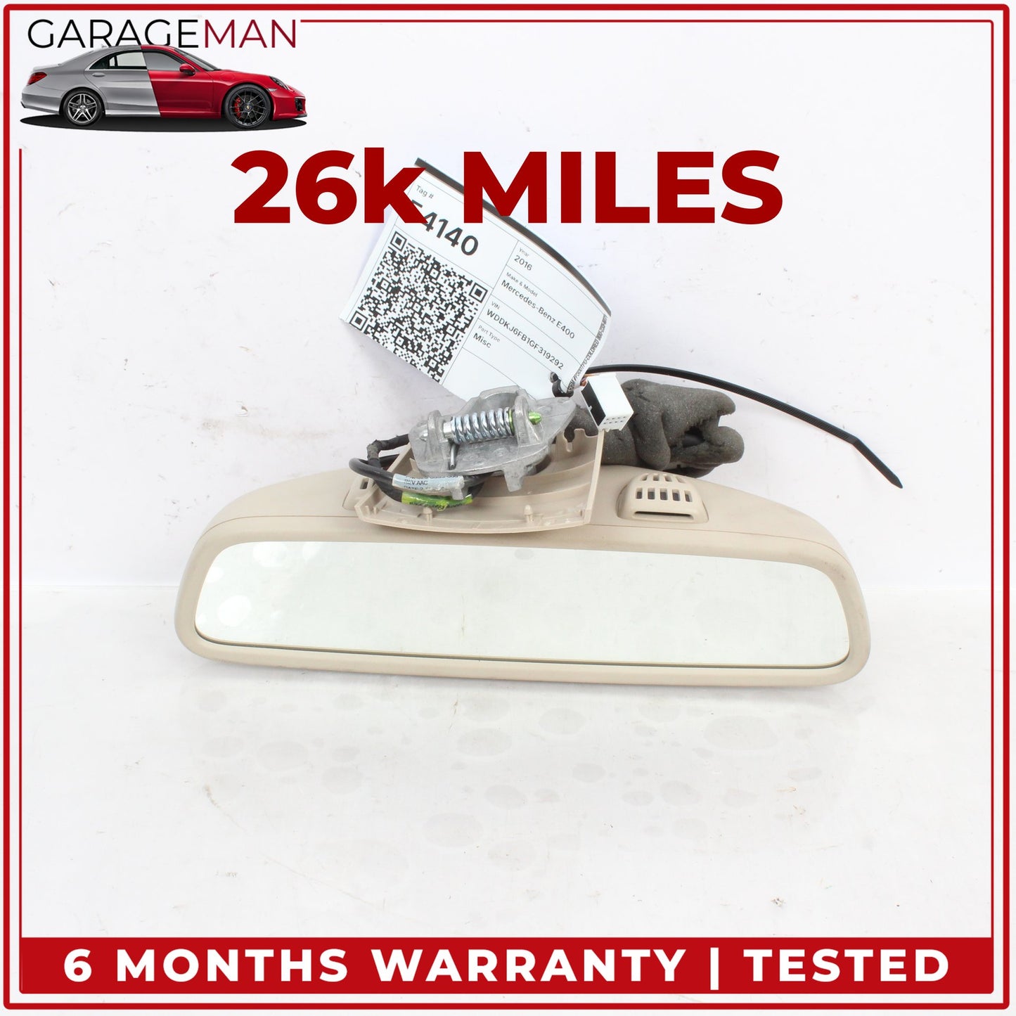 2010-2016 Mercedes C207 E400 Coupe Front Upper Windshield Rear View Mirror OEM