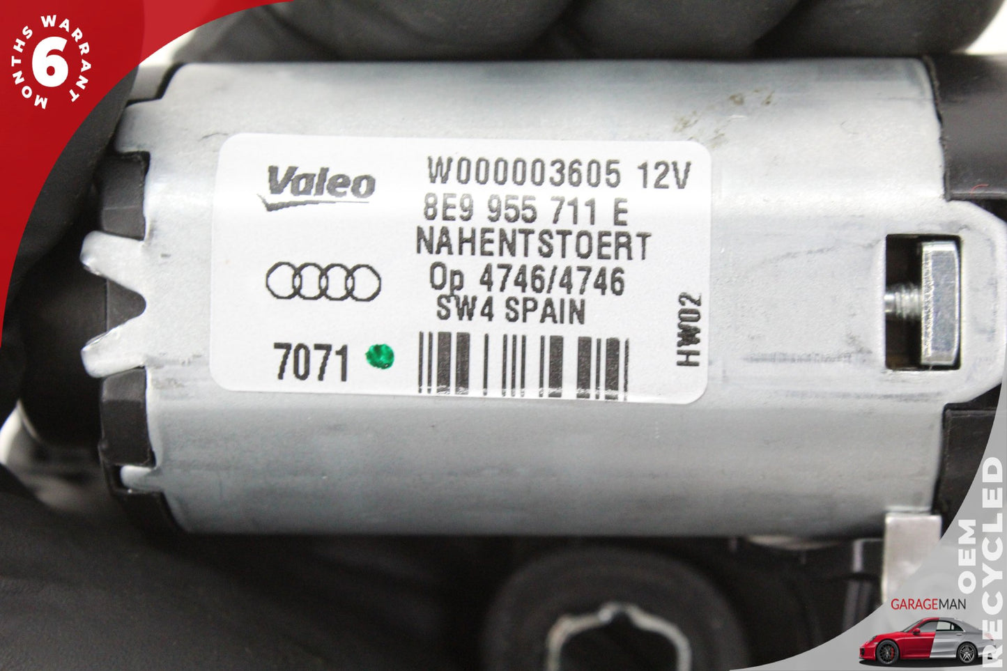2007-2015 Audi Q7 SUV Rear Windshield Wiper Motor Valeo 8E9955711E OEM