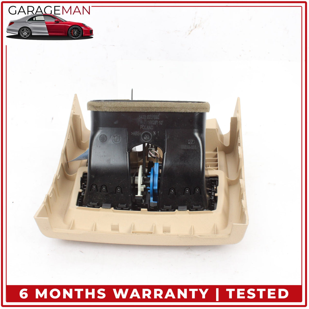 2012-2018 BMW 328i F30 Rear Center Console AC A/C Air Vent Trim 9207330 OEM