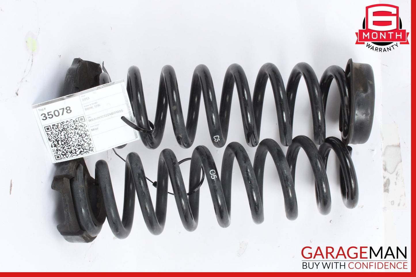 2008-2013 BMW 128i 135i Rear Left and Right Side Coil Spring Set 6784685 OEM
