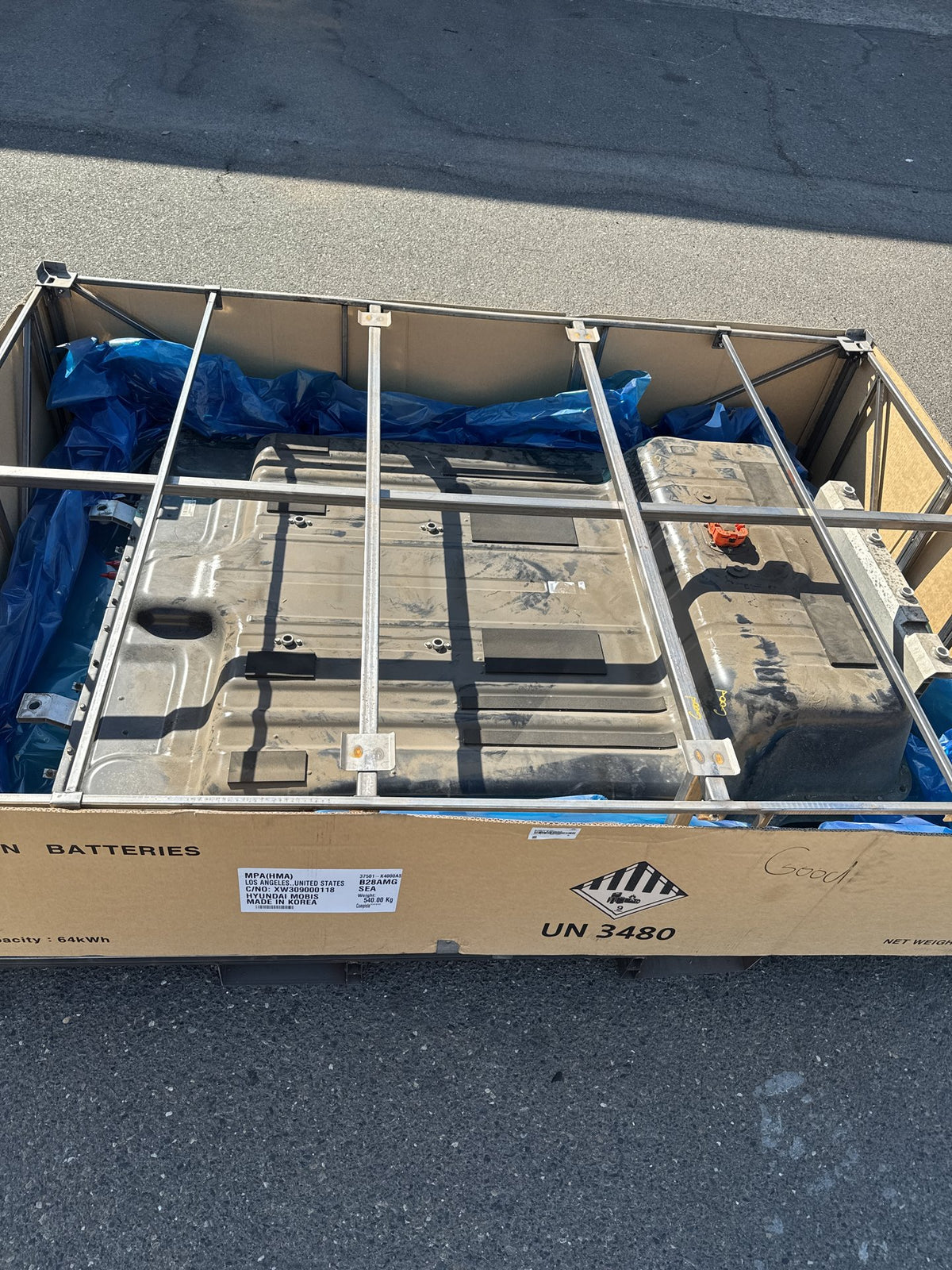 2019-2021 Hyundai Kona Electric EV High-Voltage Battery 37501K4000 OEM