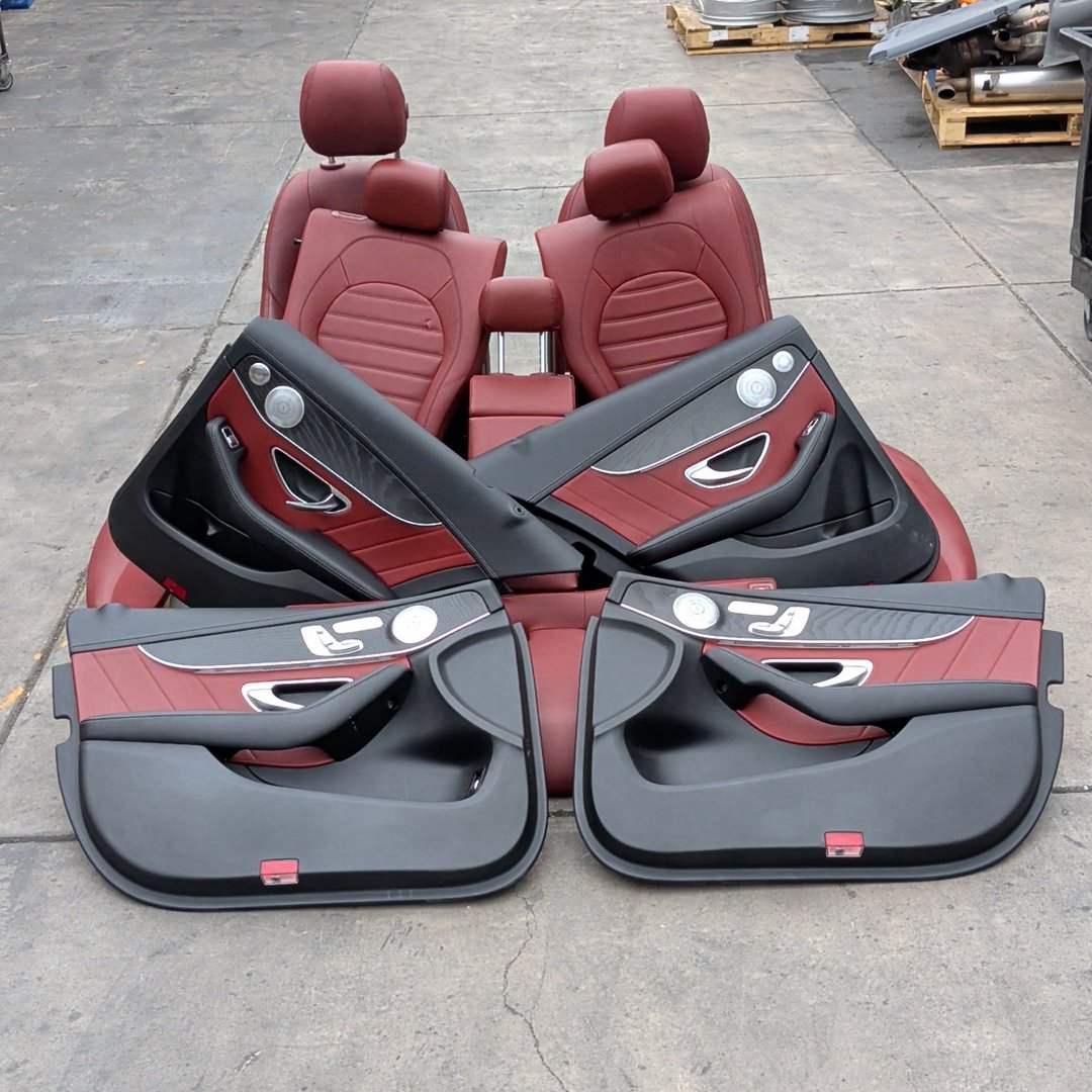 2015-2018 Mercedes W205 C300 Front & Rear Door Trim Panel w/ Seats Assembly OEM