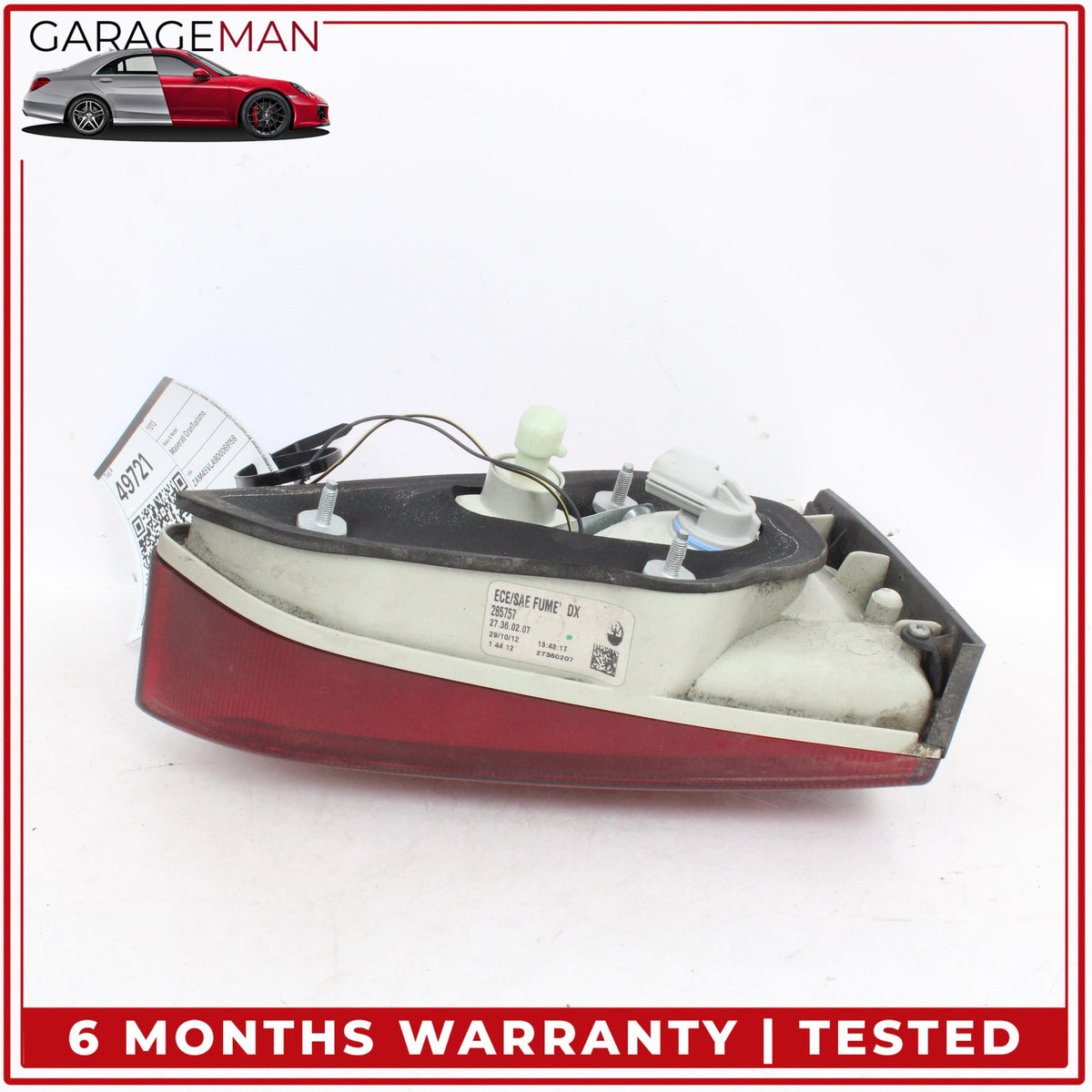 2013-2019 Maserati GranTurismo Rear Right Side Inner Tail Light Lamp 285757 OEM