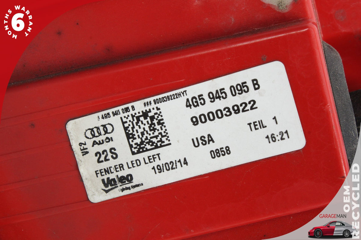 2012-2015 Audi A6 Rear Left Driver Side Outer Tail Light 4G5945095B OEM