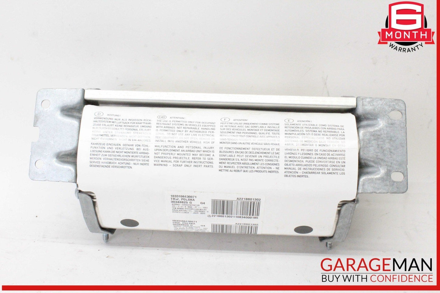 07-14 Mercedes W221 S550 CL500 Front Right Dash Dashboard Airbag Air Bag OEM