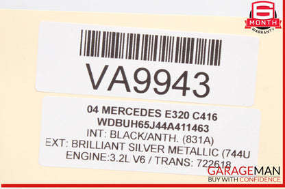 2003-2009 Mercedes W211 E320 Wagon Rear Left &amp; Right Load Compartment Cover Rail