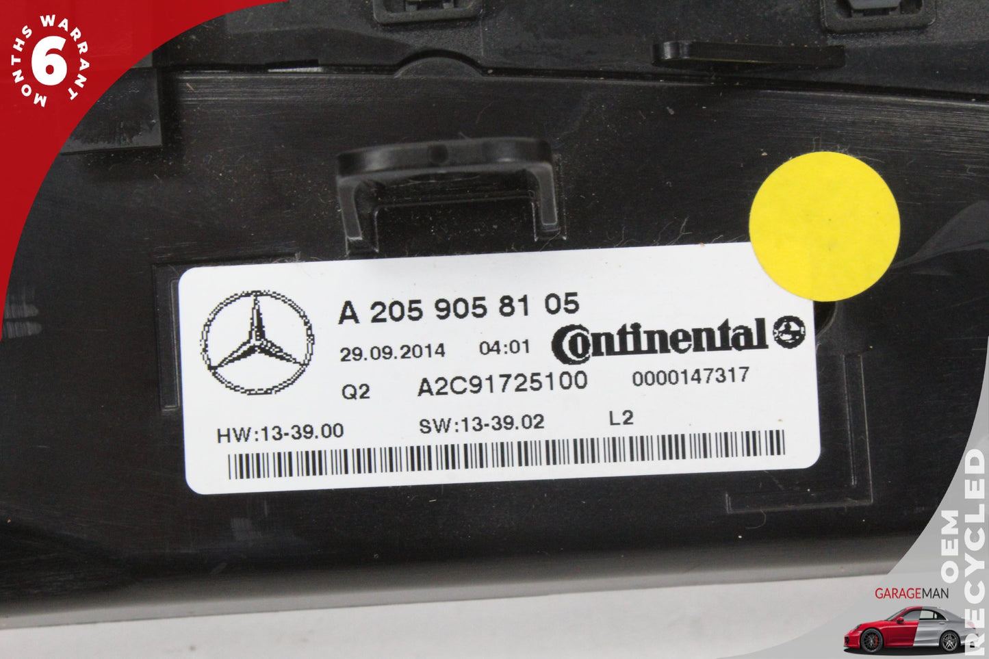 2015-2019 Mercedes W205 C300 AC A/C Heater Climate Control Switch 2059058105 OEM
