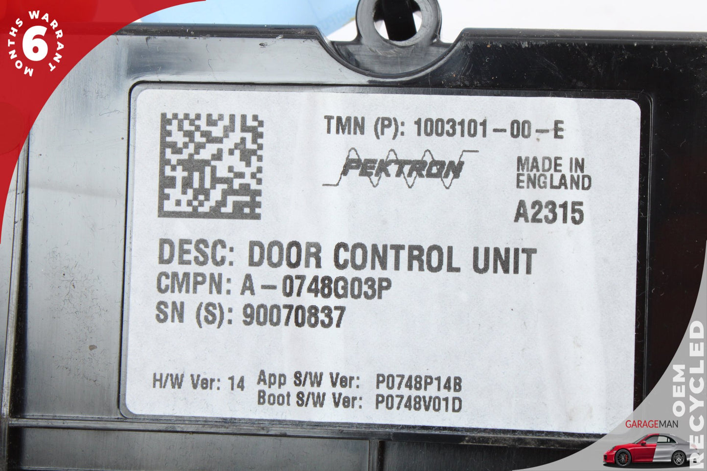 2012-2020 Tesla Model S 85D Front Right Door Control Module 100310100E OEM
