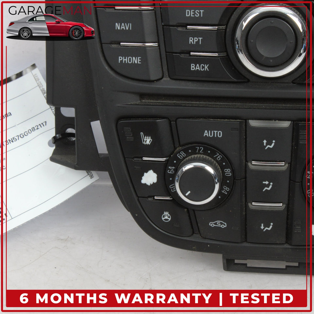 2016-2019 Buick Cascada Radio Audio Climat Control Panel Assy 13497754 OEM