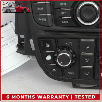 2016-2019 Buick Cascada Radio Audio Climat Control Panel Assy 13497754 OEM
