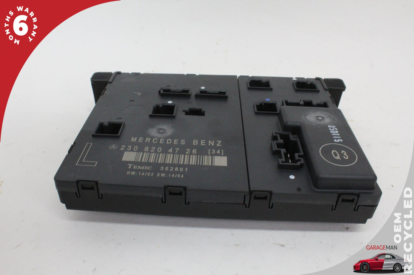03-12 Mercedes SL500 R230 Driver Side Door Control Module 2308204726 OEM
