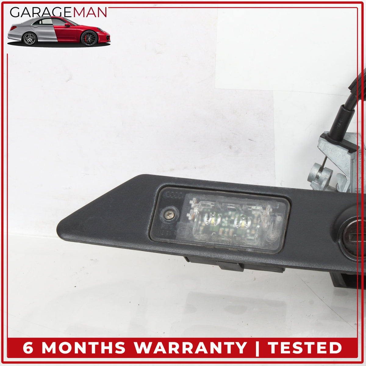 2011-2018 Audi A8 S8 Rear Trunk Lid License Plate Panel w/ Lock Cylinder OEM