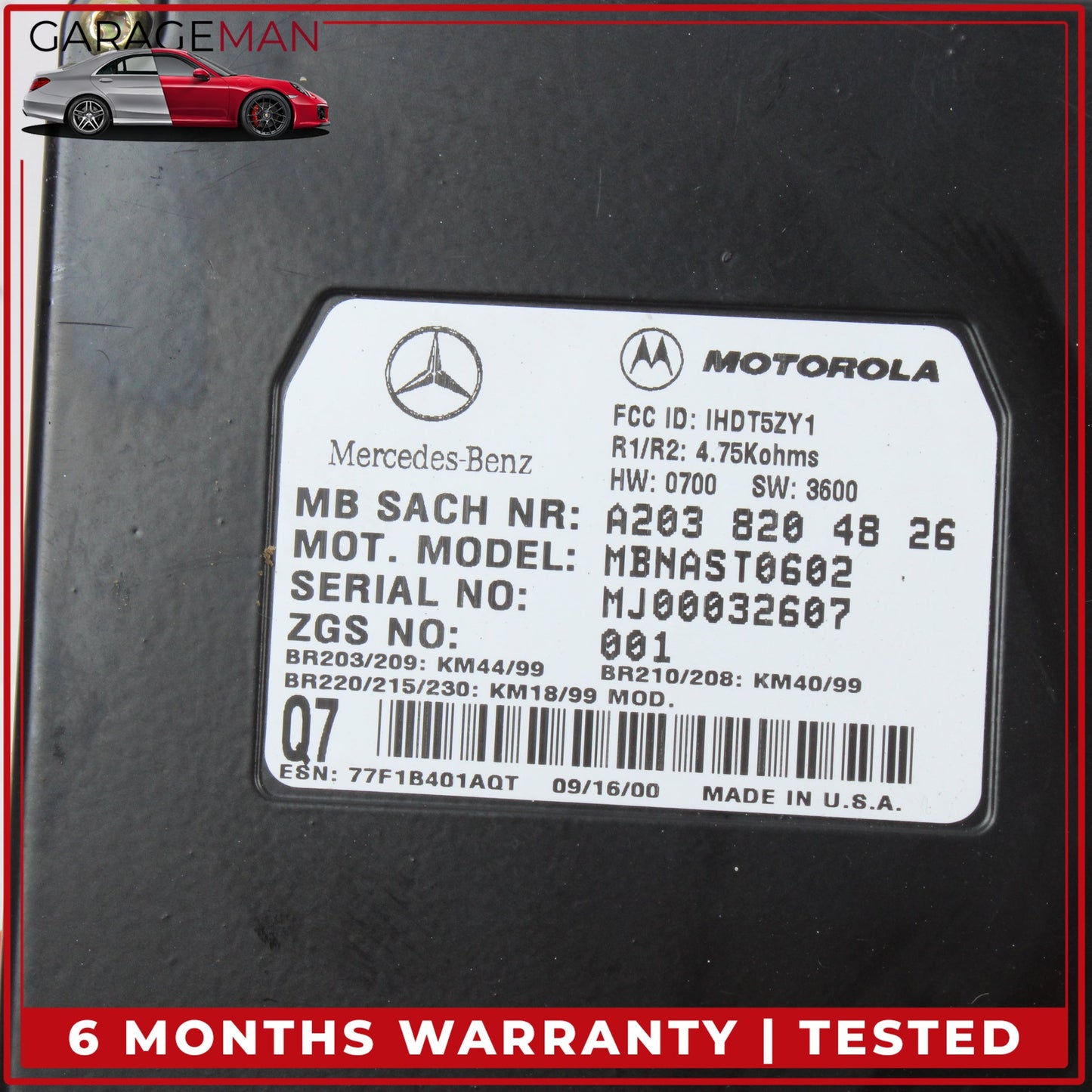 1997-2009 Mercedes R170 SLK320 SL500 Voice Command Control Module 2038204826 OEM