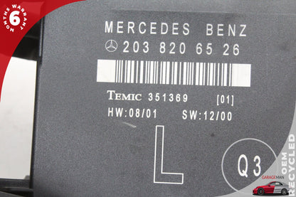 2001-2007 Mercedes W203 C240 Rear Left Side Door Control Module 2038206526 OEM