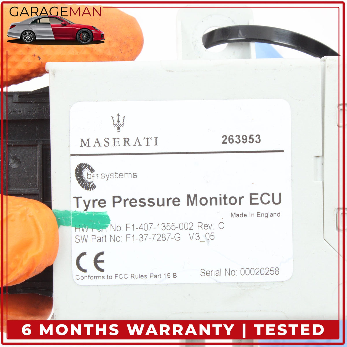2008-2016 Maserati GranTurismo M145 TPMS Tire Pressure Control Module 263953 OEM