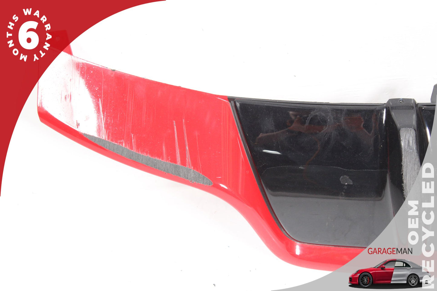 2013-2015 Audi RS5 AWD Rear Lower Bumper Diffuser Valance Panel Black &amp; Red OEM