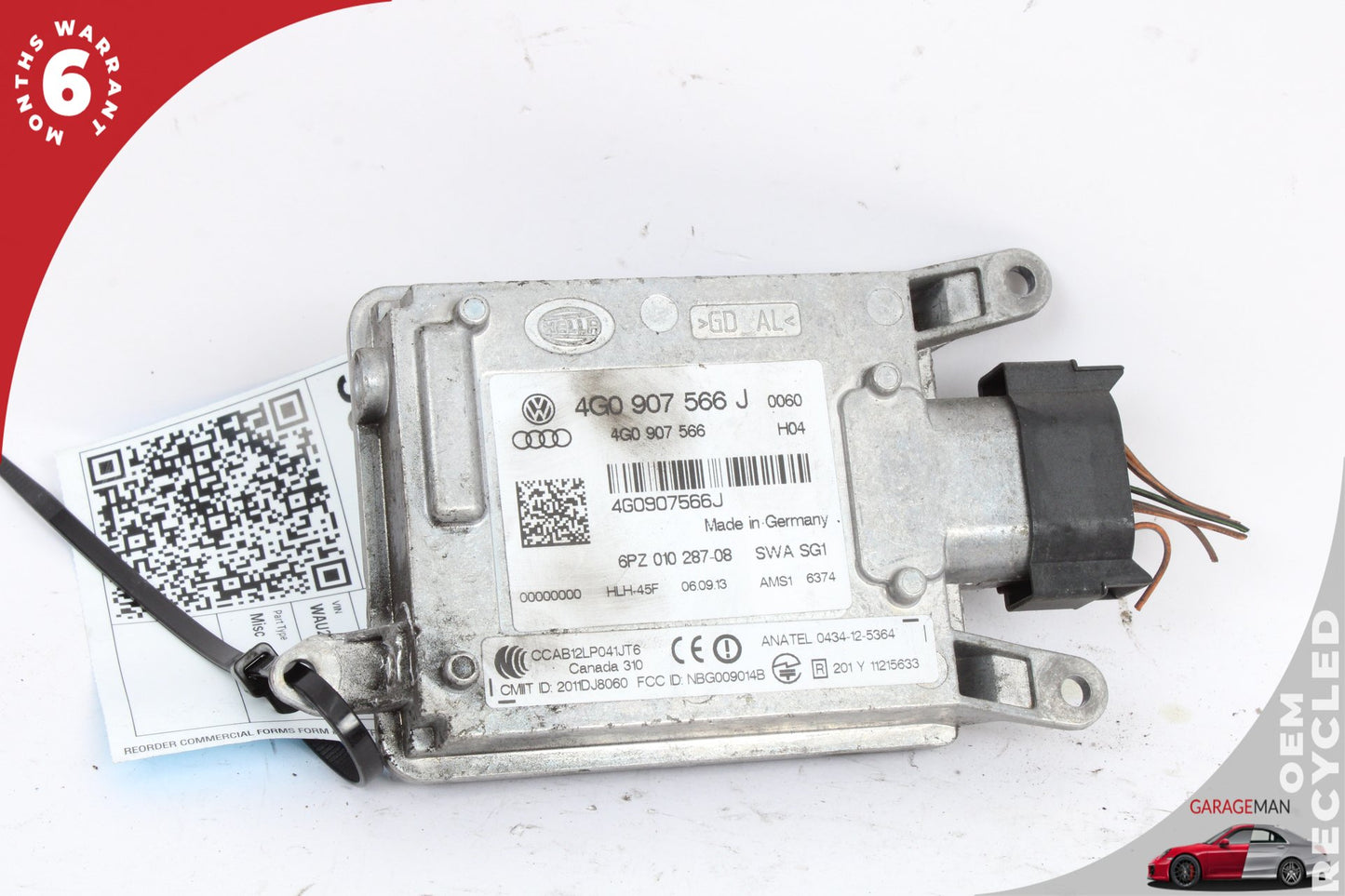 2012-2018 Audi A7 Rear Left Lane Change Assist Blind Spot Sensor 4G0907566J OEM