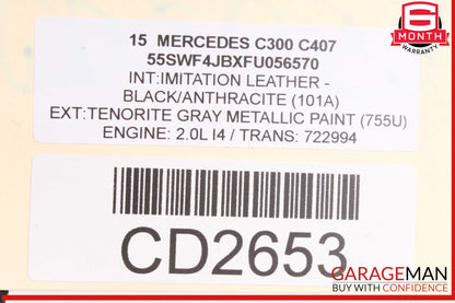 2015-2018 Mercedes-Benz C300 W205 Front Right Lower Bottom Seat Cushion OEM