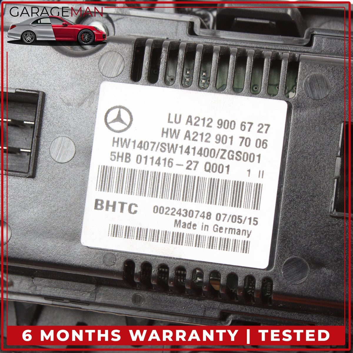 2010-2017 Mercedes C207 E400 E550 Coupe AC A/C Climate Control Switch Panel OEM