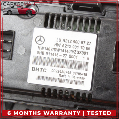 2010-2017 Mercedes C207 E400 E550 Coupe AC A/C Climate Control Switch Panel OEM