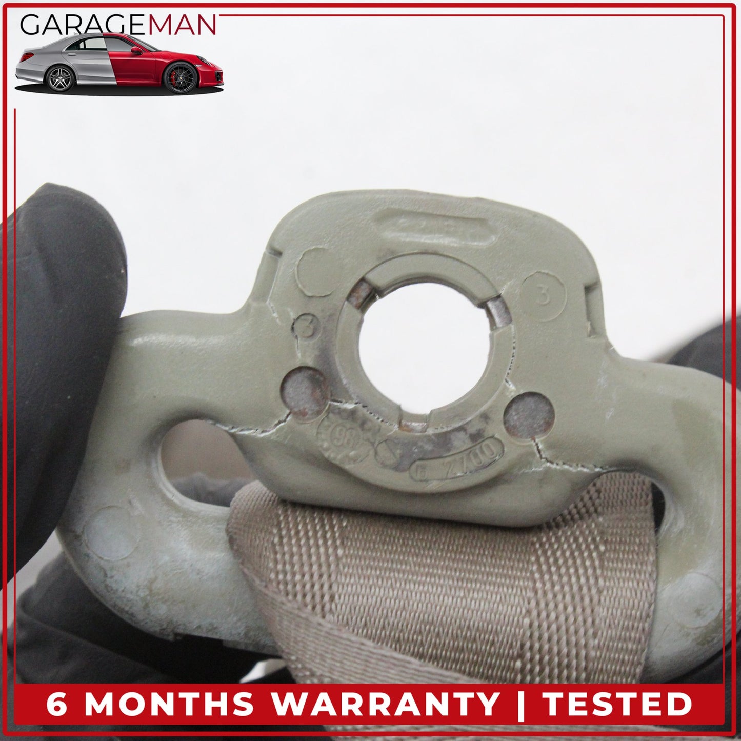 1997-2003 Jaguar XK8 XKR Front Left Driver Side Seat Belt Beige HJA7055AB OEM