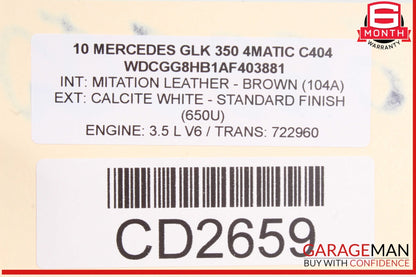2010-2015 Mercedes-Benz GLK350 X204 Front Right Door Trim Panel 2047270494 OEM