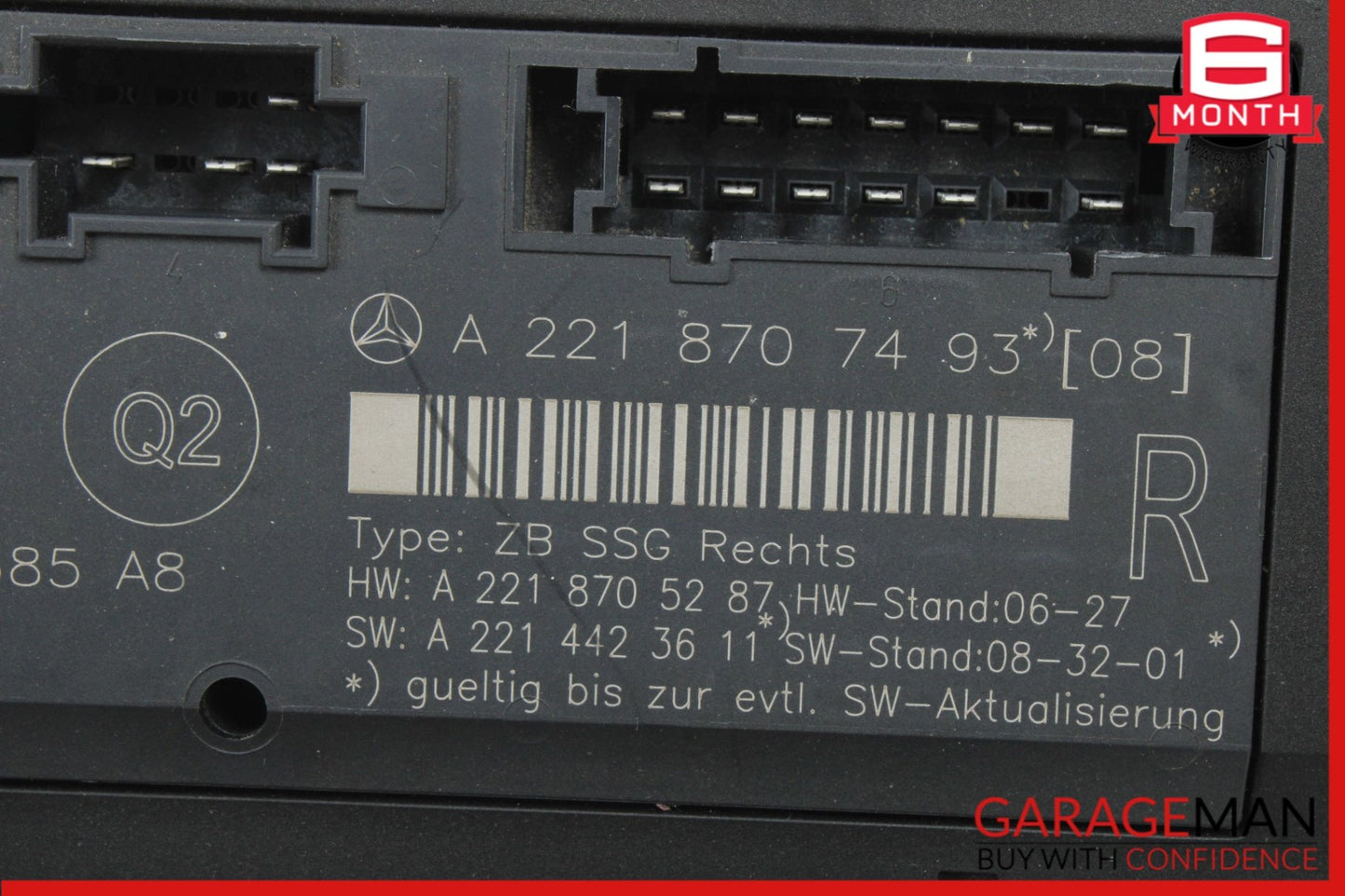 2007-2013 Mercedes-Benz S550 W221 Front Right Seat Control Module 2218707493