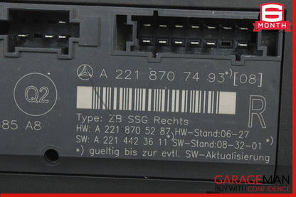 2007-2013 Mercedes-Benz S550 W221 Front Right Seat Control Module 2218707493