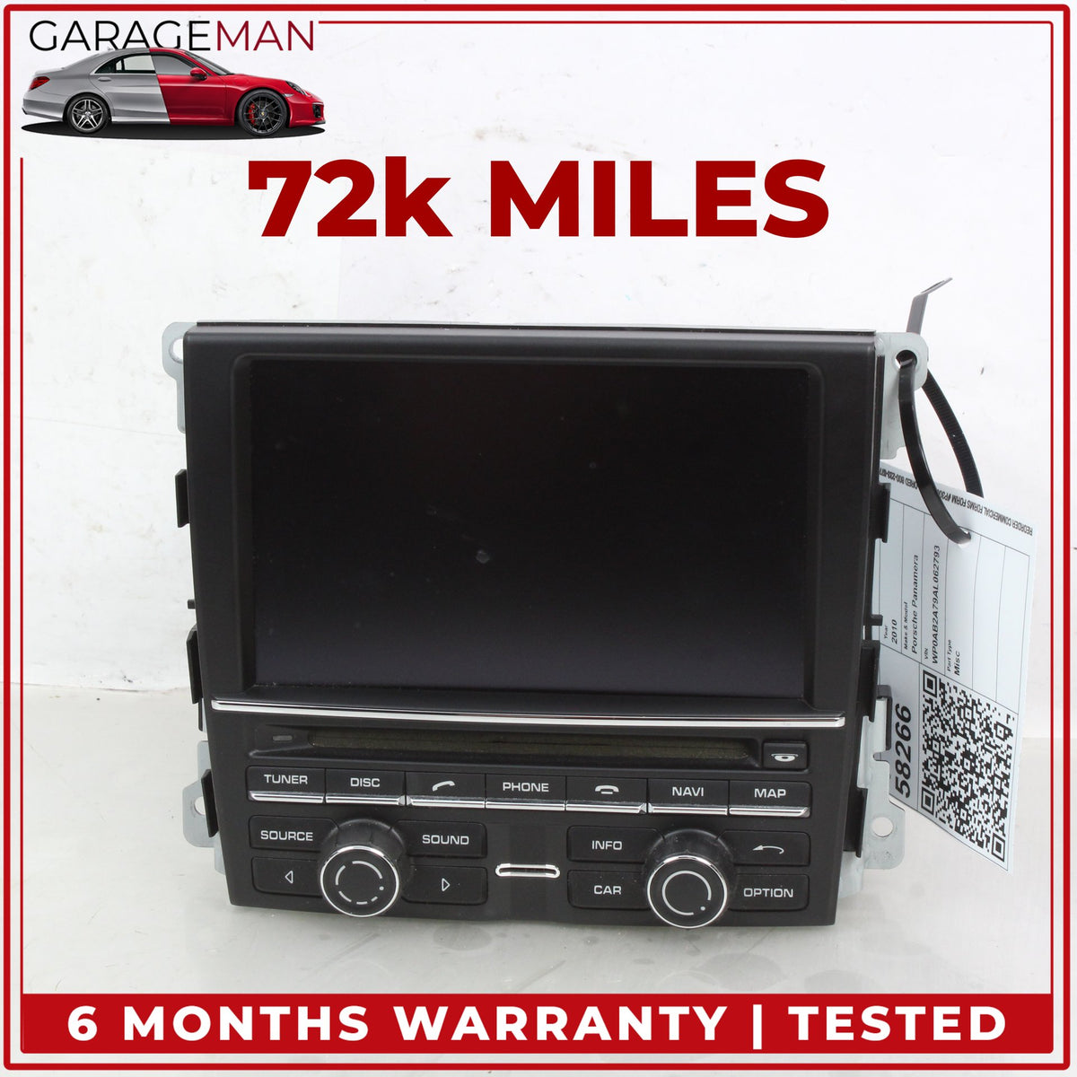 2010-2013 Porsche Panamera 970 Command Head Unit Navigation Radio 7PP919193A OEM