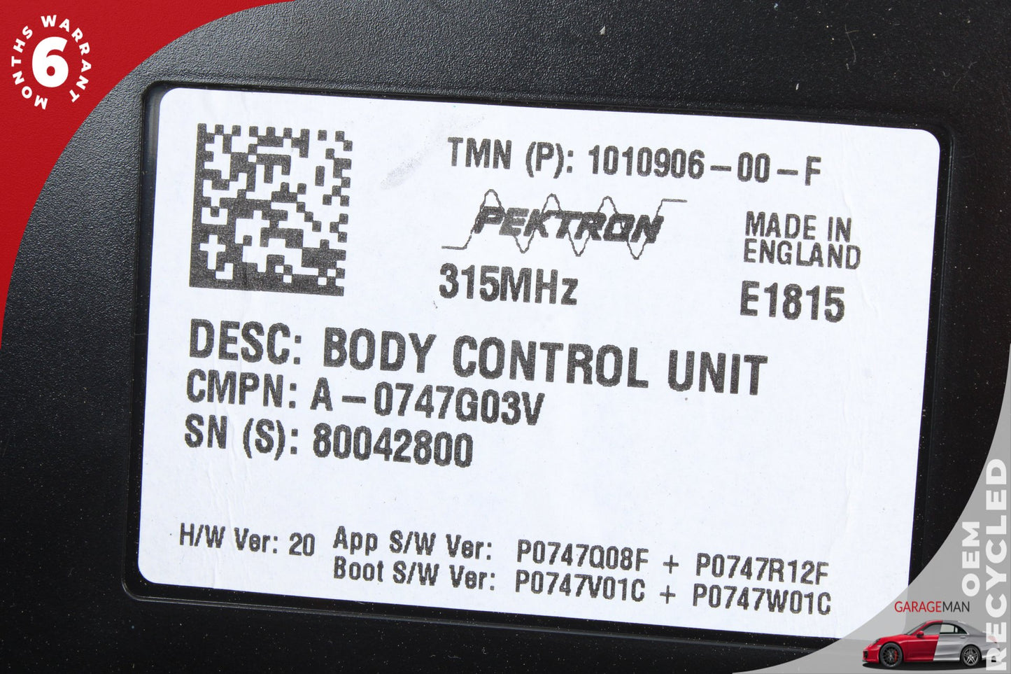 2012-2018 Tesla Model S BCM Body Comfort Control Module Unit 101090600F OEM