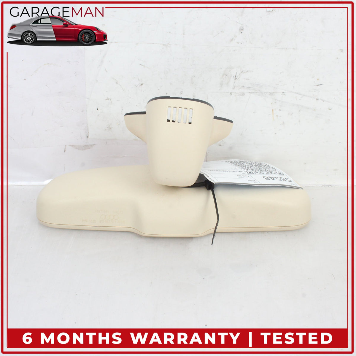 2012-2018 Audi A6 Front Upper Windshield Rear View Mirror w/ Auto Dim Beige OEM
