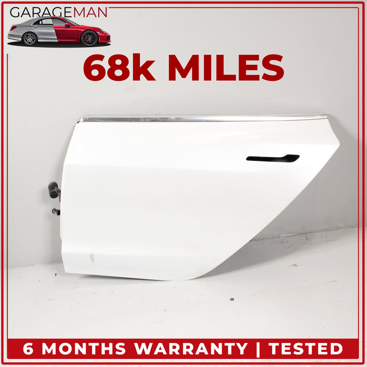 2017-2023 Tesla Model 3 Rear Left Side Door Shell Pearl White 1081441E0C OEM