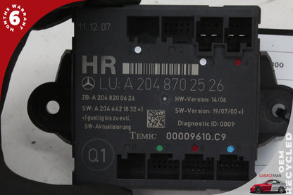 08-14 Mercedes-Benz C300 W204 Right Rear Door Control Module 2048702526 OEM