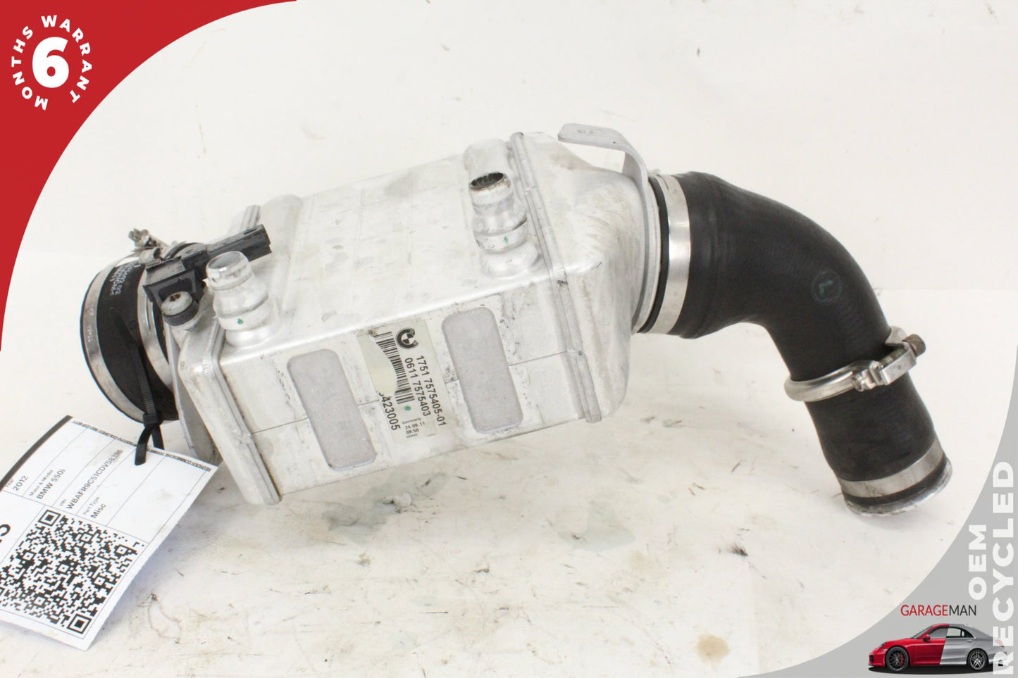 2011-2016 BMW 550i F10 Left Side Turbocharger Intercooler 7575405