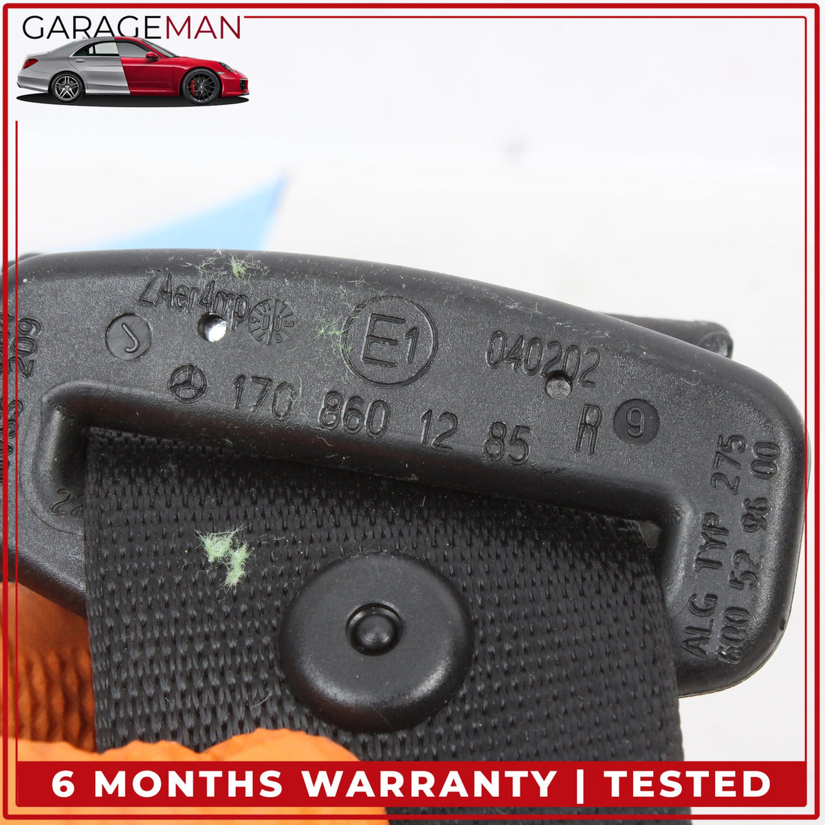 1999-2004 Mercedes R170 SLK320 Front Right Side Seat Belt Black 1708601285 OEM