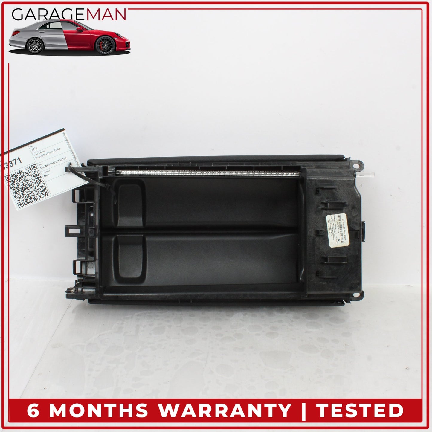 2015-2020 Mercedes W205 C300 Front Center Console Arm Rest Armrest Black OEM
