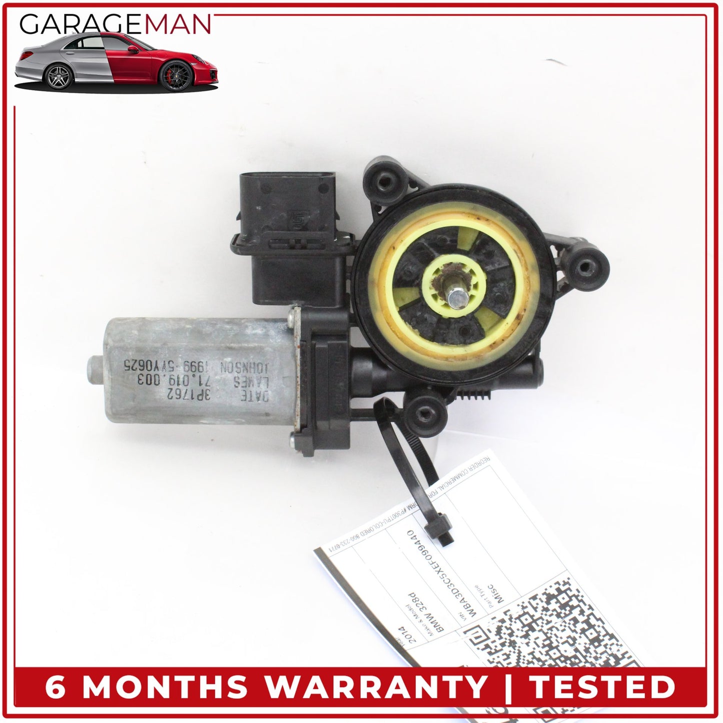 2012-2018 BMW 328d Sedan Front Right Window Regulator Motor 67627406634 OEM